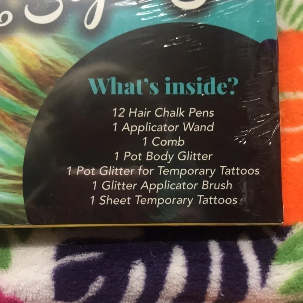 Brand New Hair Chalk & Glitter Style Set Temporary Hair Color Sealed
